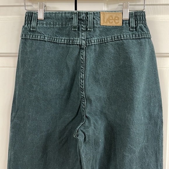 Lee Denim - 80s/90s 🌲 Forest Green Vintage Lee Bareback Denim Jeans Made in USA 26x29